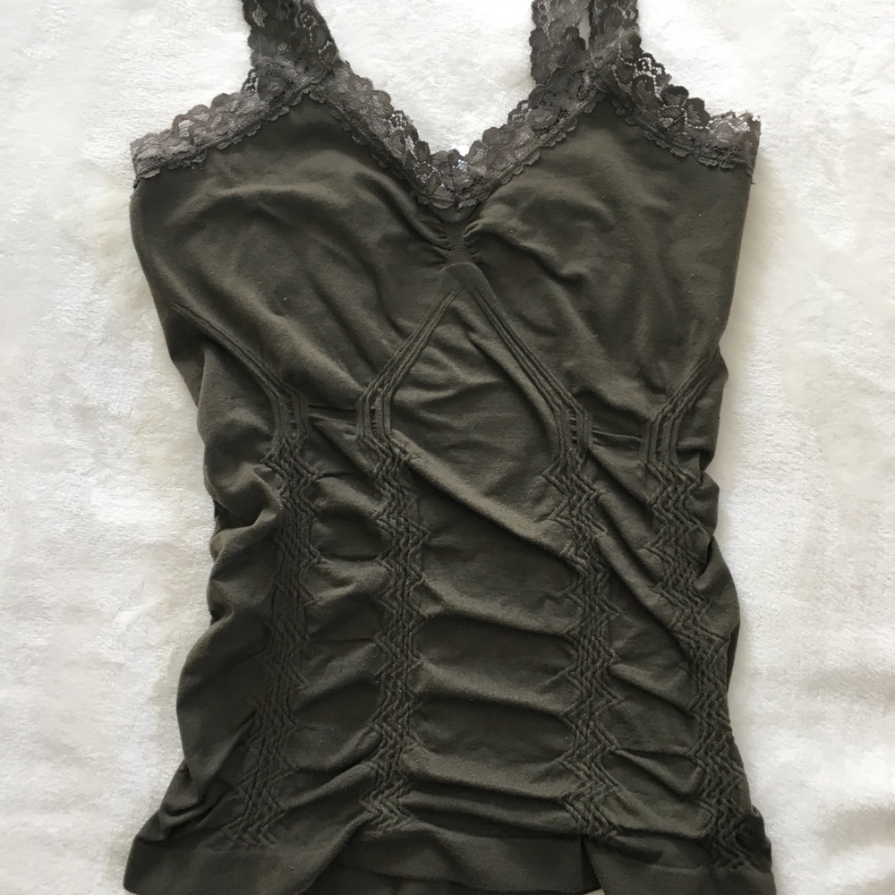 Super Stretch Lace Strap Green Cami szOpen
